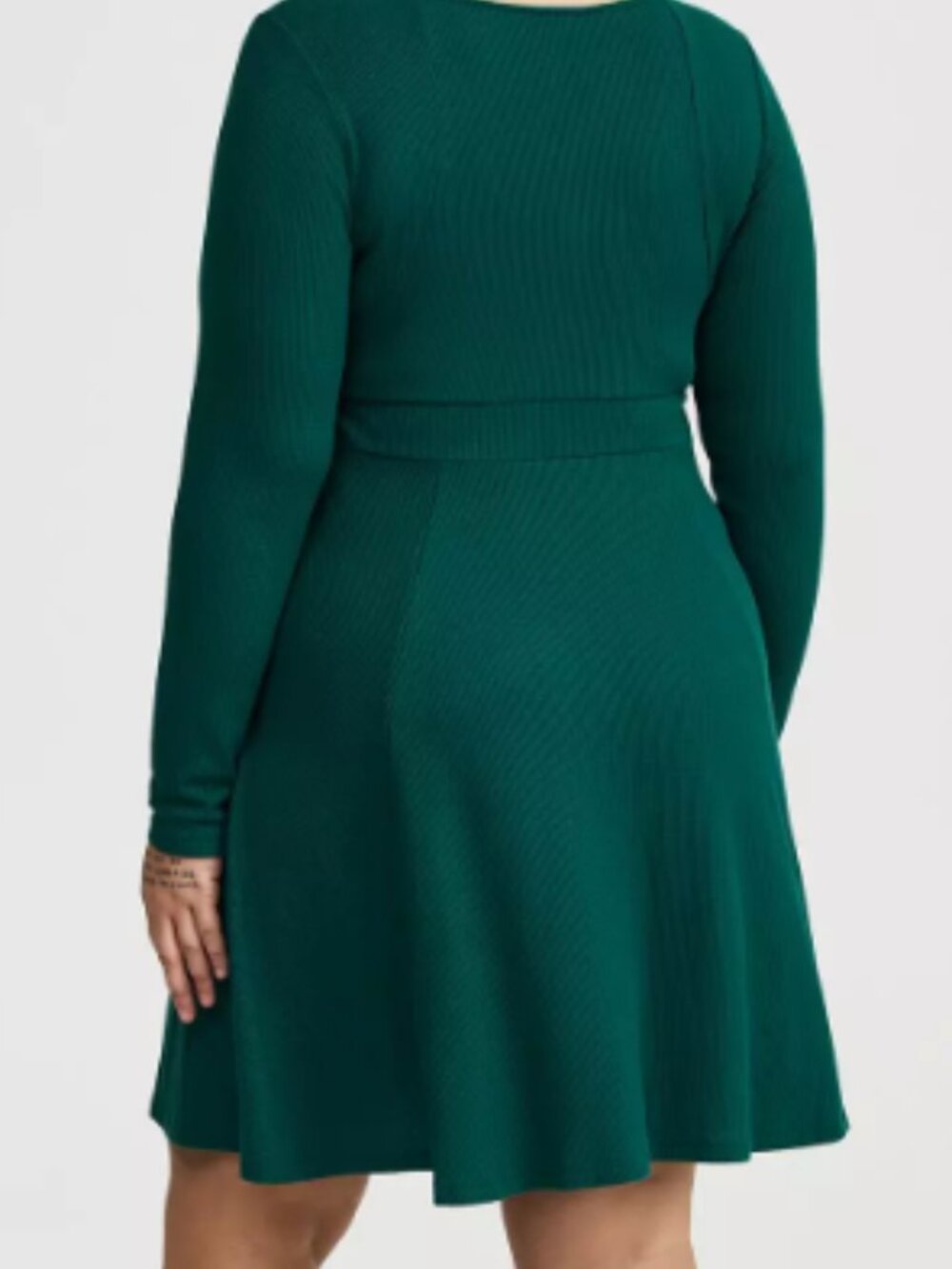 NWOT Torrid Green Waffle Skater Mini Dress (2X) - Picture 3 of 12